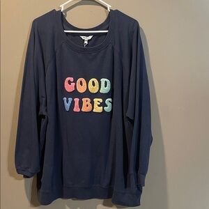 Wildfox Navy Good Vibes Sweatshirt